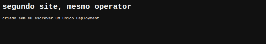 site gerado pelo operator